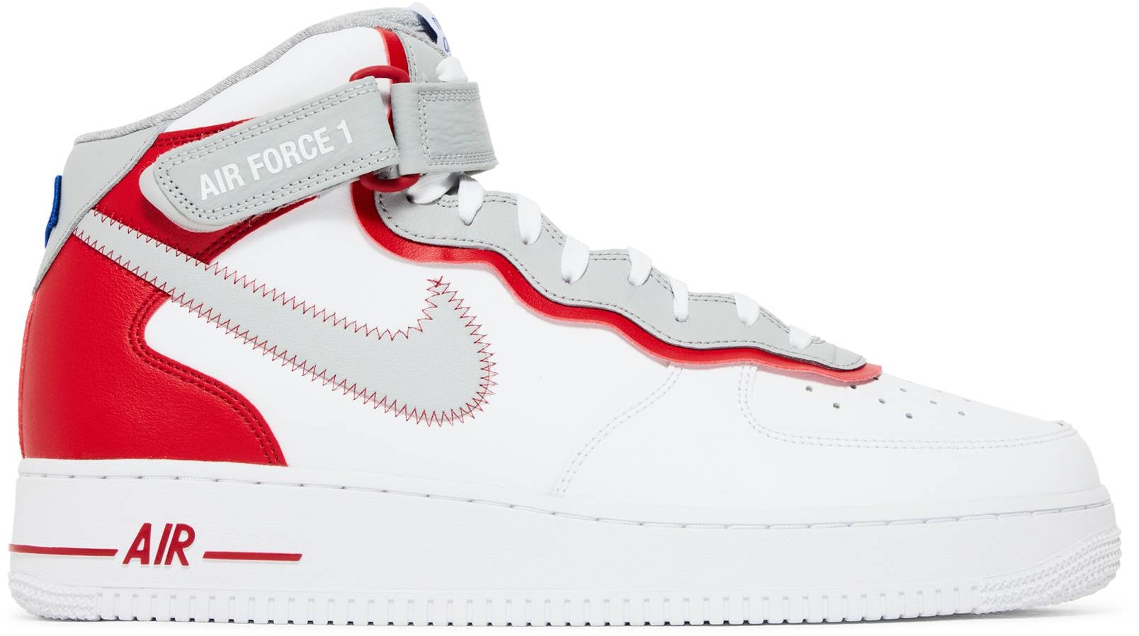 Nike air force 2025 1 mid white red