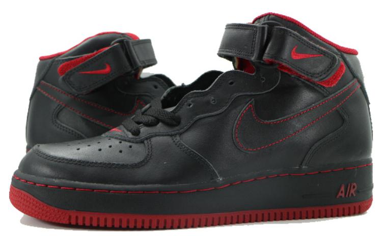 Lookbook 나이키 에어포스 1 미드 '블랙 레드' 304096-005