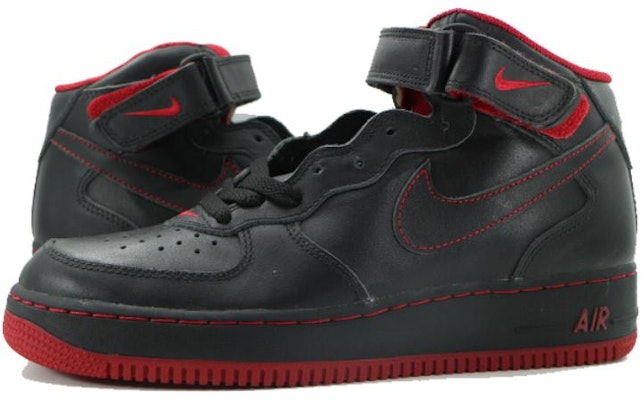 Nike Air Force 1 Mid 'Hitam Merah' 304096-005 Lookbook Nike Air Force 1 Mid 'Hitam Merah' 304096-005
