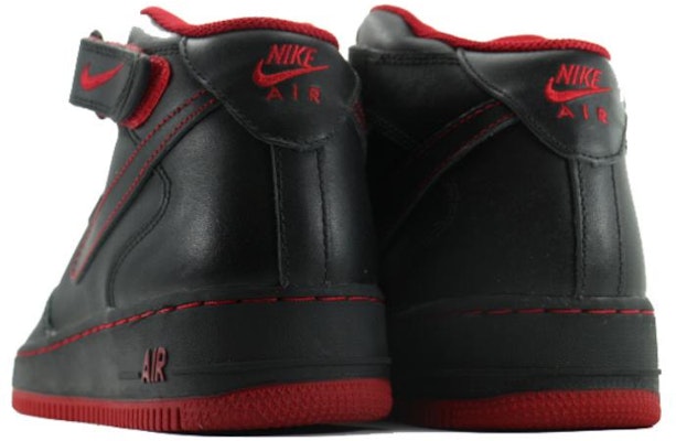Nike Air Force 1 Mid 'Hitam Merah' 304096-005 Shop Nike Air Force 1 Mid 'Hitam Merah' 304096-005