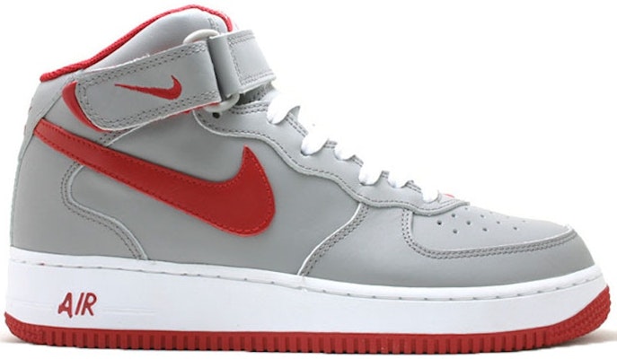 耐吉 Air Force 1 中筒 灰红 Buy 耐吉 Air Force 1 中筒 灰红