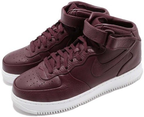 Nike Air Force 1 Mid 'Night Maroon' Lelaki 819677-661 Lookbook Nike Air Force 1 Mid 'Night Maroon' Lelaki 819677-661