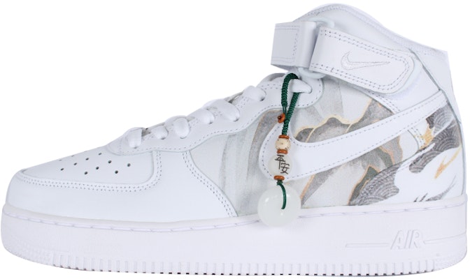Nike Air Force 1 Mid 搭配無障礙 休閒舒適 防滑耐磨 中筒 板鞋 男式 純白 Buy Nike Air Force 1 Mid 搭配無障礙 休閒舒適 防滑耐磨 中筒 板鞋 男式 純白