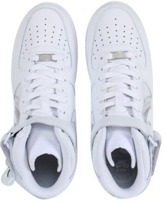 Nike Air Force 1 Mid 搭配無障礙 休閒舒適 防滑耐磨 中筒 板鞋 男式 純白 Shop Nike Air Force 1 Mid 搭配無障礙 休閒舒適 防滑耐磨 中筒 板鞋 男式 純白