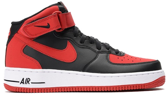 Nike Air Force 1 Mid Bred Rojo y Negro 315123-029 Order Nike Air Force 1 Mid Bred Rojo y Negro 315123-029
