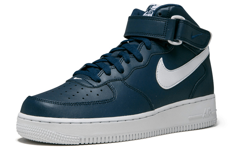 Lookbook 耐克空军1号中帮午夜海军蓝白款 315123-407