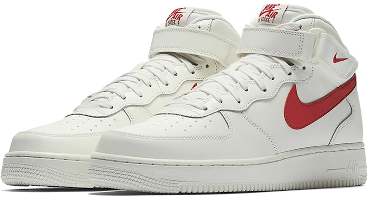 耐吉空軍一號中筒帆白大學紅 315123-126 Lookbook 耐吉空軍一號中筒帆白大學紅 315123-126
