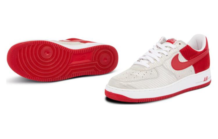 Details for 耐吉 Air Force 1 Low 聖誕版 防滑 低筒 運動鞋 男款 灰紅