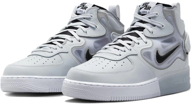 Nike Air Force 1 React Mid 'Platinum Tulen Kelabu Serigala' DV0784-001 Lookbook Nike Air Force 1 React Mid 'Platinum Tulen Kelabu Serigala' DV0784-001