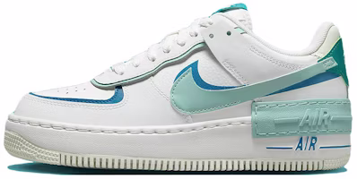 (Women) Nike Air Force 1 Shadow 'White Industrial Blue Teal' DZ1847-101 (Women) Nike Air Force 1 Shadow 'White Industrial Blue Teal' DZ1847-101
