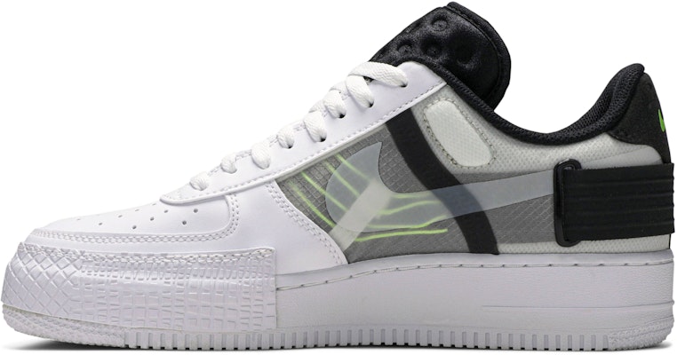 Nike air force 1 sales type white black womens