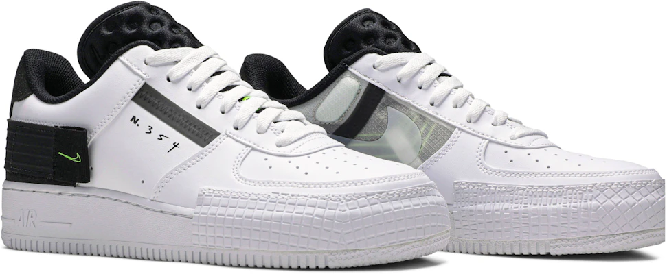 Air force 1 top type white black womens