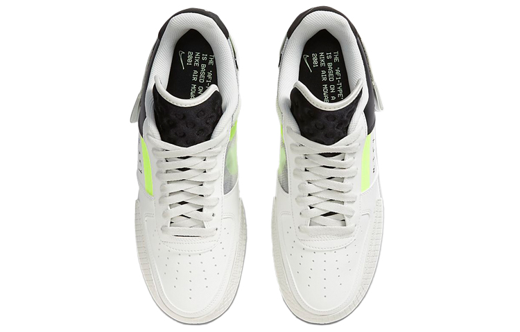 Shop Nike Air Force 1 低筒 Type 板鞋 男女同款 白黑黄