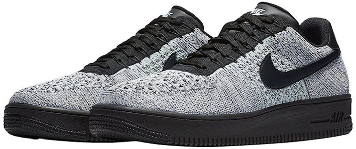 Nike Air Force 1 Low Flyknit 織物 低筒休閒板鞋 灰黑 Lookbook Nike Air Force 1 Low Flyknit 織物 低筒休閒板鞋 灰黑