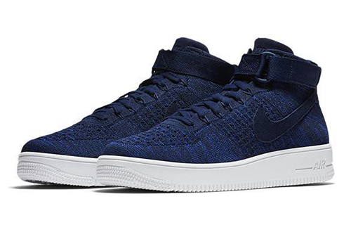 Lookbook Nike Air Force 1 Ultra Flyknit Mid Kolej Navy 817420-401