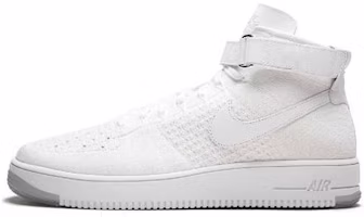Nike Air Force 1 Ultra Flyknit Mid Triple White 817420-100 Nike Air Force 1 Ultra Flyknit Mid Triple White 817420-100