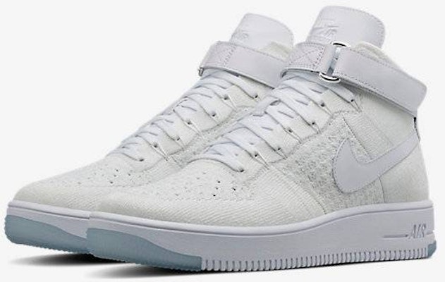 Nike Air Force 1 Ultra Flyknit Mid Triple White 817420 100