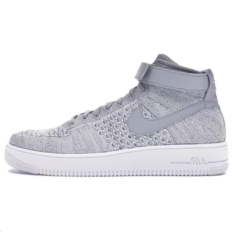 Buy Nike Air Force 1 Ultra Flyknit Mid Gris Lobo/Blanco 817420-003