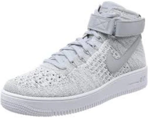 Nike Air Force 1 Ultra Flyknit Mid Grigio Lupo / Bianco 817420-003 Order Nike Air Force 1 Ultra Flyknit Mid Grigio Lupo / Bianco 817420-003
