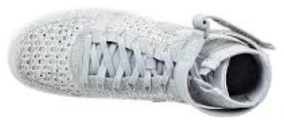 Nike Air Force 1 Ultra Flyknit Mid Grigio Lupo / Bianco 817420-003 Shop Nike Air Force 1 Ultra Flyknit Mid Grigio Lupo / Bianco 817420-003
