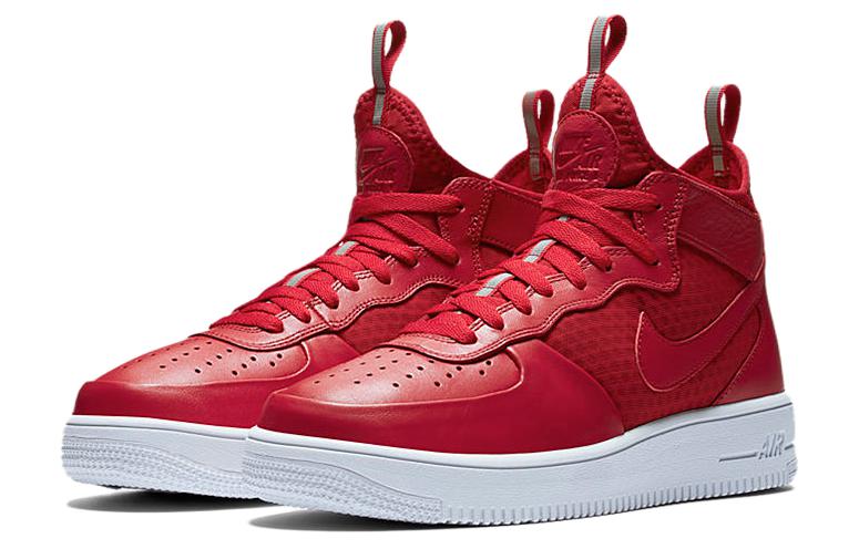 Lookbook Nike Air Force 1 中統健身房紅色 男女同款 运动鞋