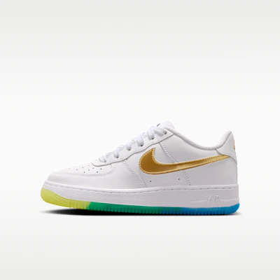 (JR) Nike Air Force 1 白色/湛藍/音速黃/金屬金 IR3538-100 Buy (JR) Nike Air Force 1 白色/湛藍/音速黃/金屬金 IR3538-100
