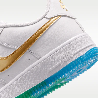 (JR) Nike Air Force 1 白色/湛藍/音速黃/金屬金 IR3538-100 Cheap (JR) Nike Air Force 1 白色/湛藍/音速黃/金屬金 IR3538-100