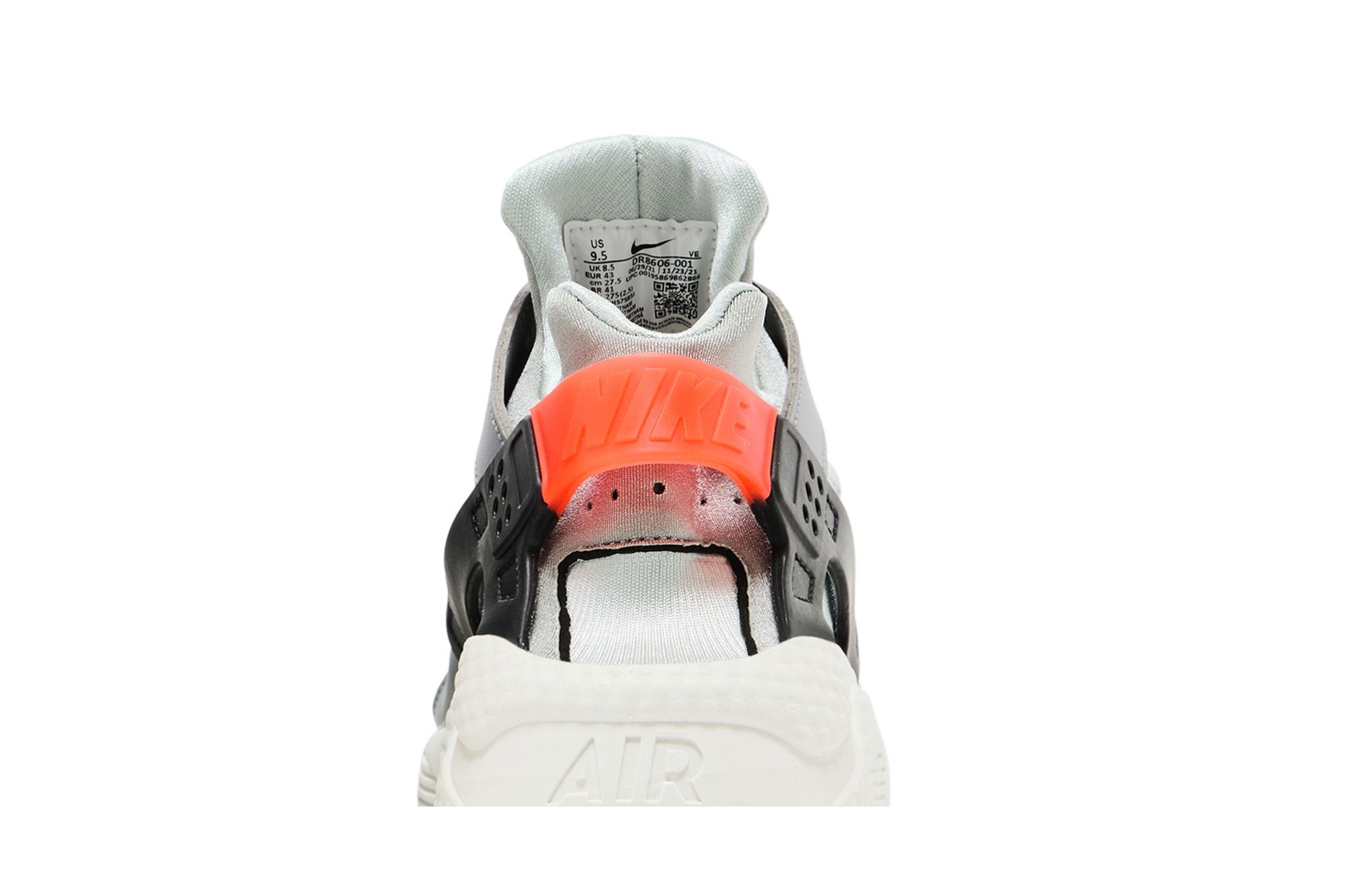 Sizing Nike Air Huarache 'Abu-abu Oranye' DR8606-001
