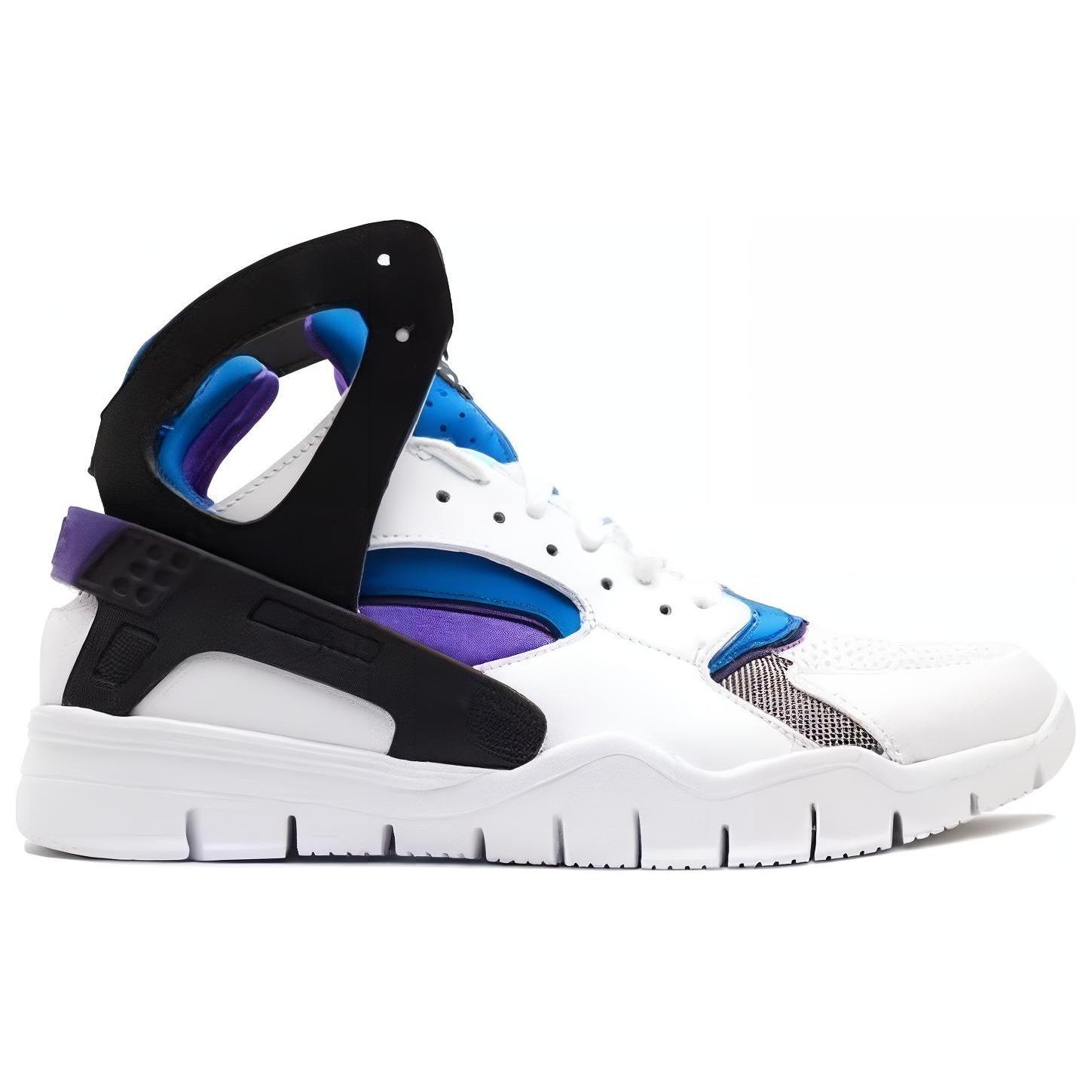 Order Nike Air Huarache Bball 2012 減震耐磨 中筒 復古籃球鞋 男款 黑白藍