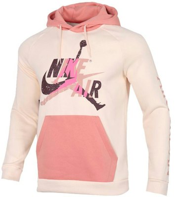 Nike Air Jordan Fleece Hoodie Pullover Pink with Multicolor Logo CU1556-838 Buy Nike Air Jordan Fleece Hoodie Pullover Pink with Multicolor Logo CU1556-838