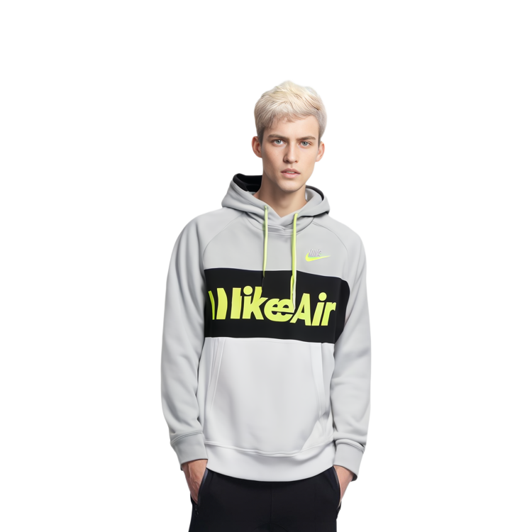 Nike Air Light Smoke Grey Pullover Hoodie Casual Sportswear CJ4825-077 圖 7