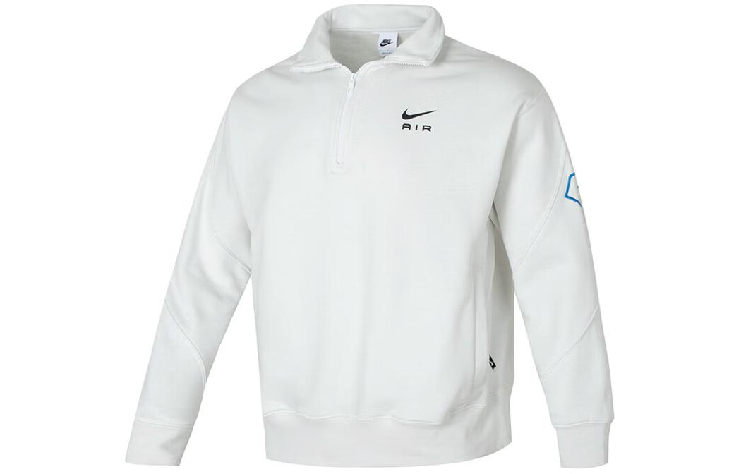 Order Nike Air Logo 半拉鍊運動衫 白色 休閒訓練款 FN2156-121