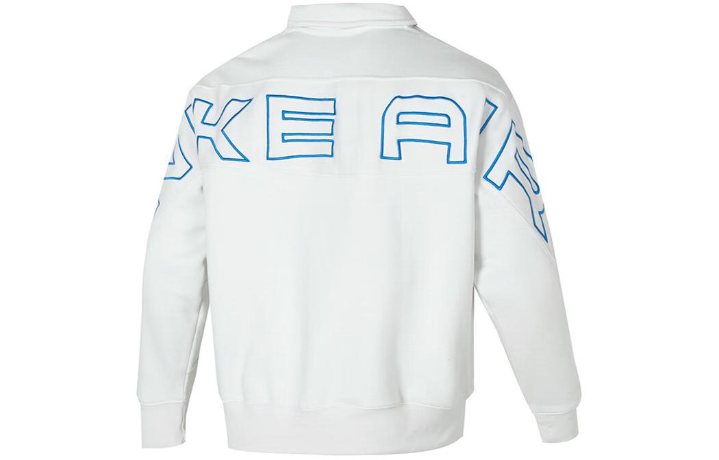 Lookbook Nike Air Logo 半拉鍊運動衫 白色 休閒訓練款 FN2156-121