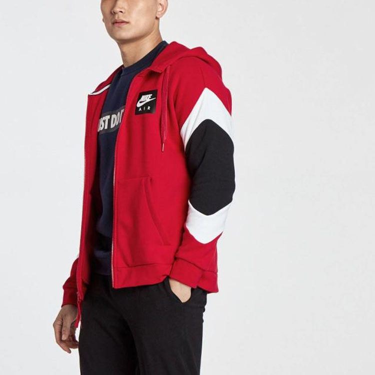 Nike Air Logo Red Hooded Jacket Casual Sportswear 928630-687 圖 3