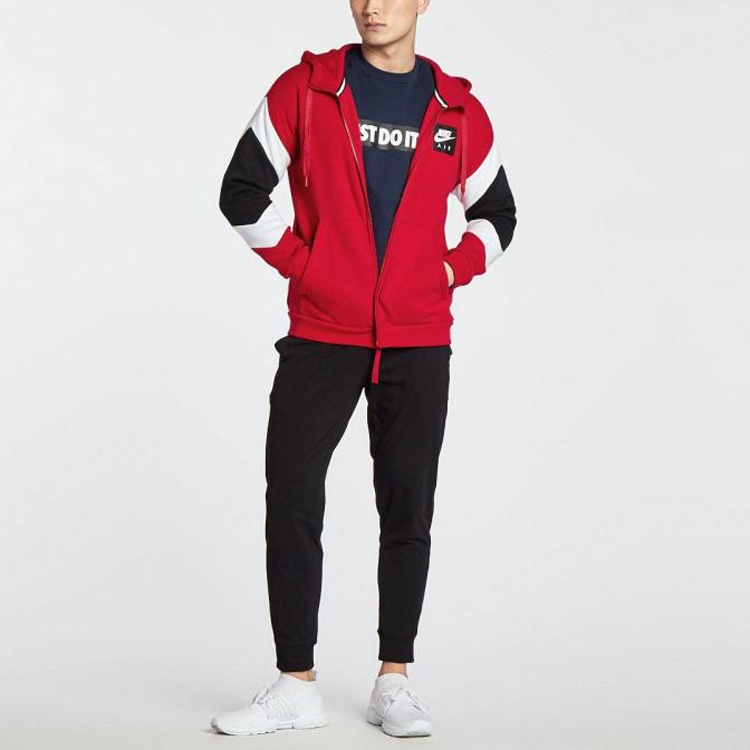 Nike Air Logo Red Hooded Jacket Casual Sportswear 928630-687 圖 5