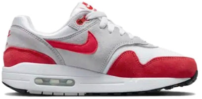 Nike Air Max 1 “挑戰紅“ 減震防滑耐磨 低筒 運動休閒鞋 GS 灰紅白 2023版 Order Nike Air Max 1 “挑戰紅“ 減震防滑耐磨 低筒 運動休閒鞋 GS 灰紅白 2023版