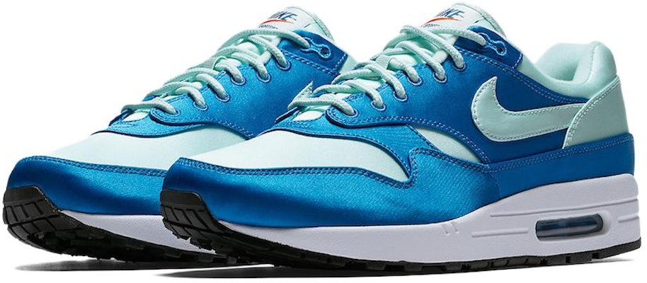 耐克 Air Max 1 '缎面系列 - 蓝色冰屋' AO1021-400 Shop 耐克 Air Max 1 '缎面系列 - 蓝色冰屋' AO1021-400