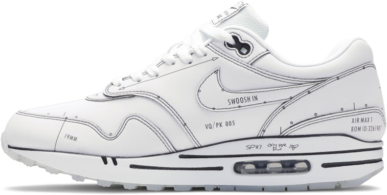 Nike air max 2025 1 schematic white