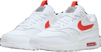 Nike Air Max 1 耐磨防滑 低筒 生活休閒鞋 男款 白紅 Lookbook Nike Air Max 1 耐磨防滑 低筒 生活休閒鞋 男款 白紅