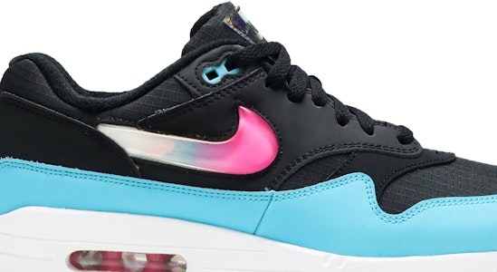 耐吉 Air Max 1 果凍 Swoosh 黑色 亮粉藍 Fury CI2450-001 Order 耐吉 Air Max 1 果凍 Swoosh 黑色 亮粉藍 Fury CI2450-001