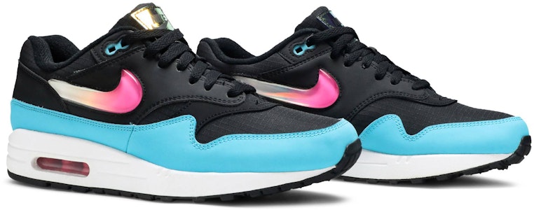 耐吉 Air Max 1 果凍 Swoosh 黑色 亮粉藍 Fury CI2450-001 Cheap 耐吉 Air Max 1 果凍 Swoosh 黑色 亮粉藍 Fury CI2450-001