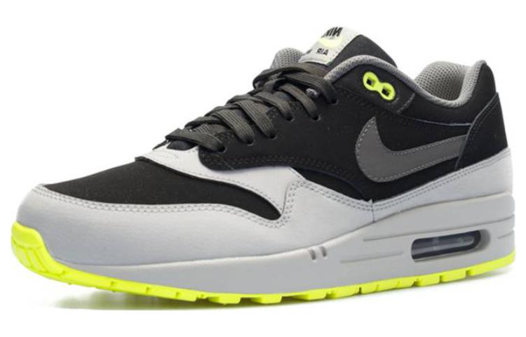 Order 耐克Air Max 1皮革'黑银伏特配色' 654466-007