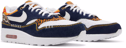 Cheap Nike Air Max 1 Premium ''Denim Leopard'' Damen/Herren Sneaker FJ4452-432