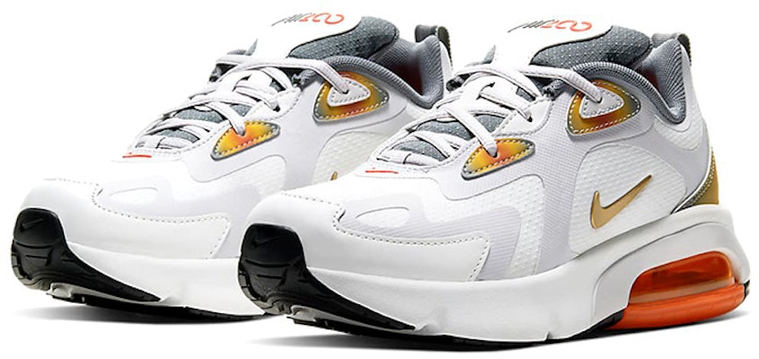 (Youth) Nike Air Max 200 SE 'White Orange Gray' CD6764-100 Lookbook (Youth) Nike Air Max 200 SE 'White Orange Gray' CD6764-100