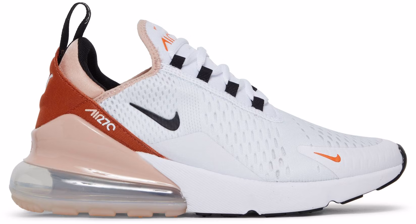 Nike 270 womens white best sale orange