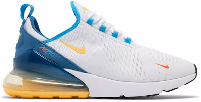 Nike Air Max 270 'White Industrial Blue Citron' Fj4000-100 Nike Air Max 270 'White Industrial Blue Citron' Fj4000-100