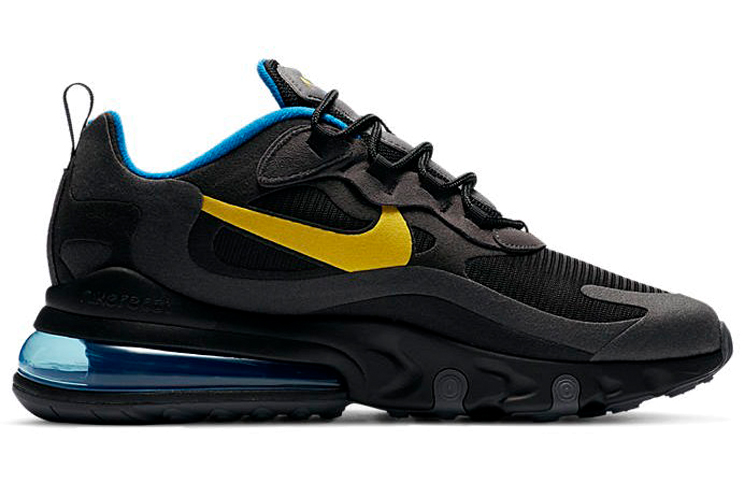 Nike Air Max 270 React 'Black Yellow Blue' 圖 2