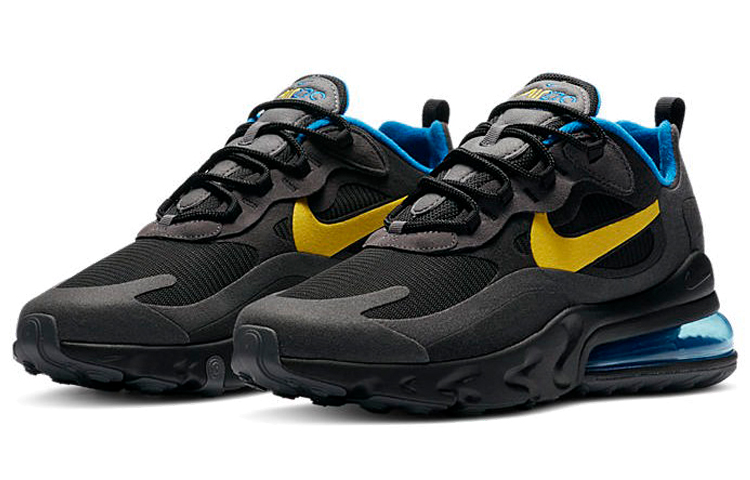Nike Air Max 270 React 'Black Yellow Blue' 圖 3