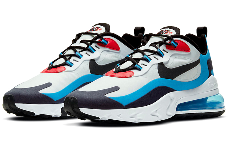 Lookbook Nike Air Max 270 React 低筒 跑步鞋 男款 白藍紅