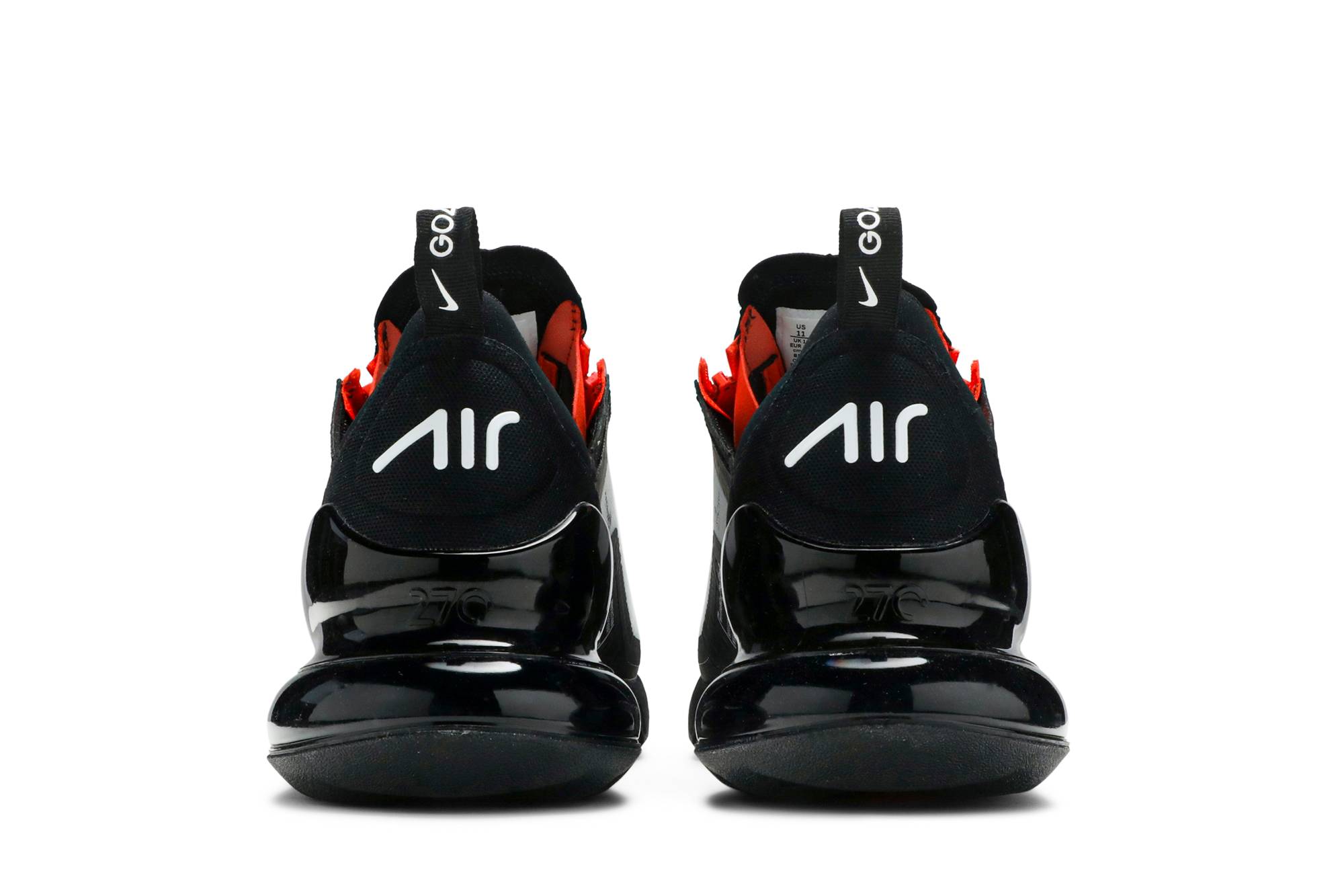 Details for Nike Air Max 270 Shield Golf 'Hitam Oranye Tim' CU5732-030